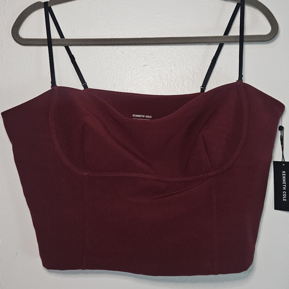 Kenneth Cole Woemn Top Strap Sleeveless  Size XL Xl Burgundy